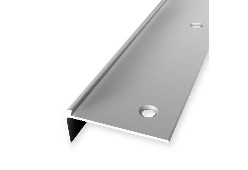 Küberit Treppenkantenprofil 19 x 48 x 2500 mm Winkelprofil Silber Gebohrt Aluminium von Küberit