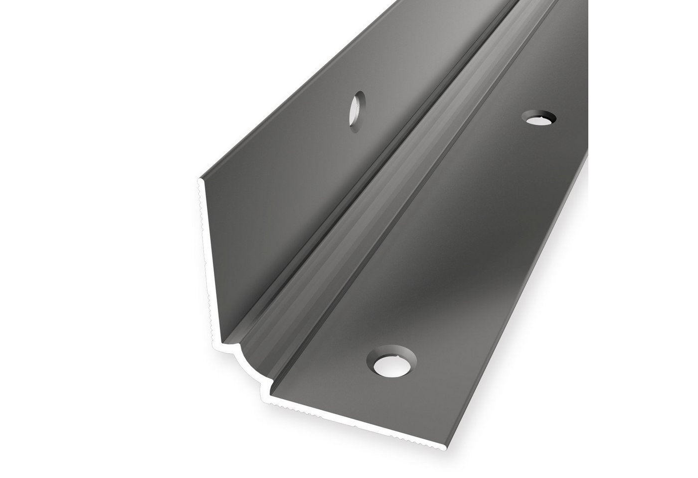 Küberit Treppenkantenprofil 29 x 29 x 2500 mm Treppen-Innenwinkel Edelstahl Gebohrt Aluminium Küberit Treppenkantenprofil 29 x 29 x 2500 mm Treppen-Innenwinkel Edelstahl Gebohrt Aluminium von Küberit