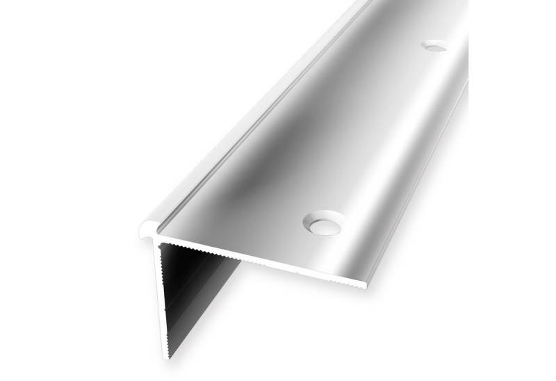 Küberit Treppenkantenprofil 29 x 39 x 2500 mm Winkelprofil Alu poliert Gebohrt Aluminium von Küberit