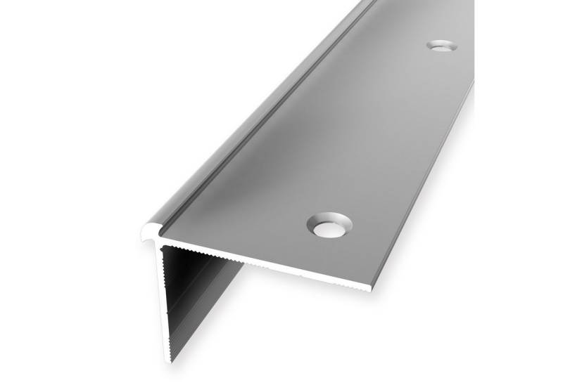 Küberit Treppenkantenprofil 29 x 39 x 2500 mm Winkelprofil Silber Gebohrt Aluminium von Küberit
