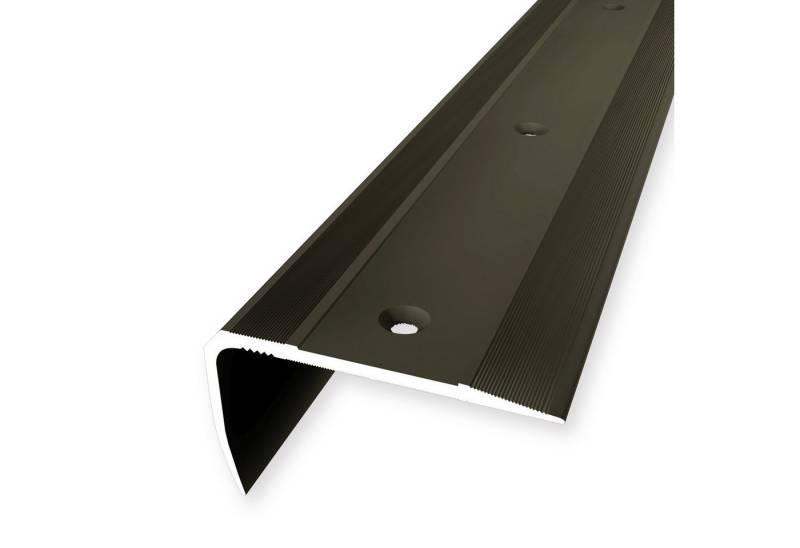 Küberit Treppenkantenprofil 29 x 53 x 2500 mm Winkelprofil Bronze Gebohrt Aluminium von Küberit
