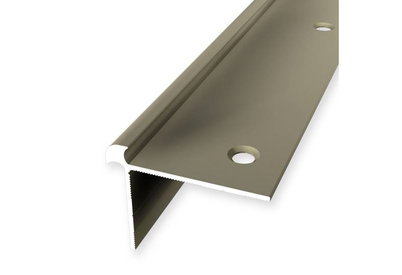 Küberit Treppenkantenprofil 32 x 42 x 2500 mm Winkelprofil Sand Gebohrt Aluminium von Küberit