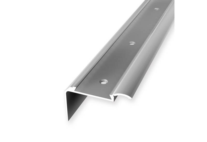 Küberit Treppenkantenprofil 33 x 51.5 x 2500 mm Winkelprofil Silber Gebohrt Aluminium von Küberit