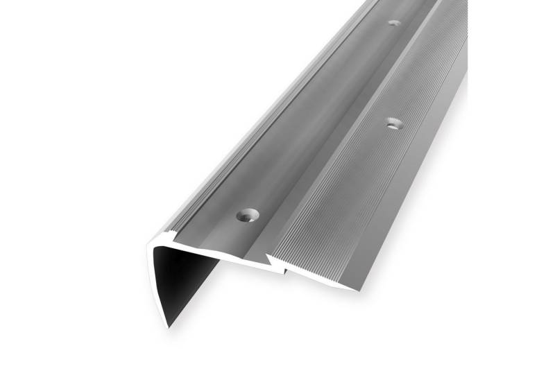 Küberit Treppenkantenprofil 34 x 60 x 2500 mm Winkelprofil Silber Gebohrt Aluminium von Küberit