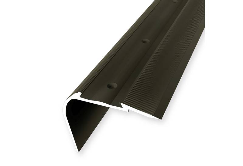 Küberit Treppenkantenprofil 49.7 x 64 x 2500 mm Winkelprofil Bronze Gebohrt Aluminium von Küberit