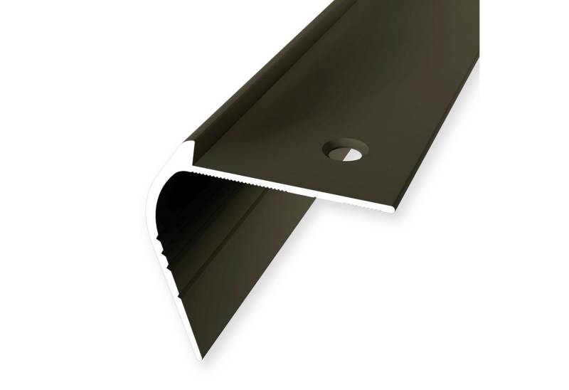 Küberit Treppenkantenprofil 50 x 48 x 2500 mm Winkelprofil Bronze Gebohrt Aluminium von Küberit