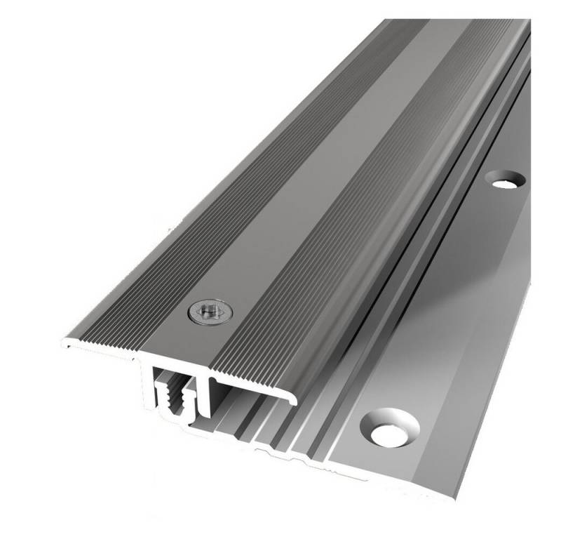 Küberit Übergangsprofil 11 x 40 x 1000 mm Aluminium Übergangsleiste Edelstahl Versenkt Gebohrt von Küberit