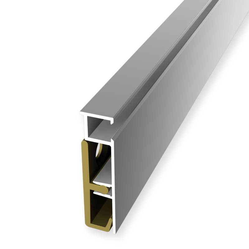 LED Sockelleiste 60 x 60 x 2500 mm Aluminium LED Fußleiste Glatt Gebohrt versch. Farben Küberit von Küberit
