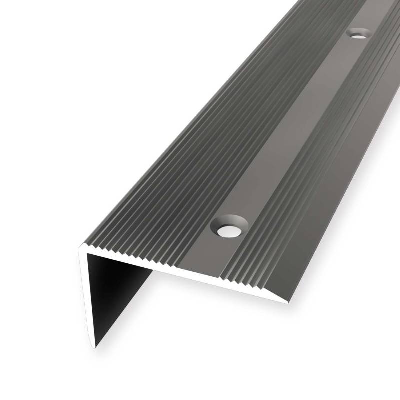 Treppenprofil 25 x 40 x 2500 mm Aluminium Treppenkantenprofil Winkelprofil Geriffelt Küberit von Küberit