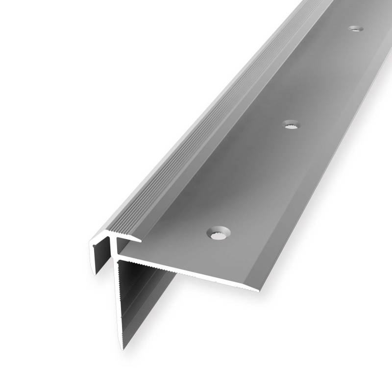 Treppenprofil 30 x 38 x 2500 mm Aluminium Treppenkantenprofil Winkelprofil Geriffelt Silber Küberit von Küberit