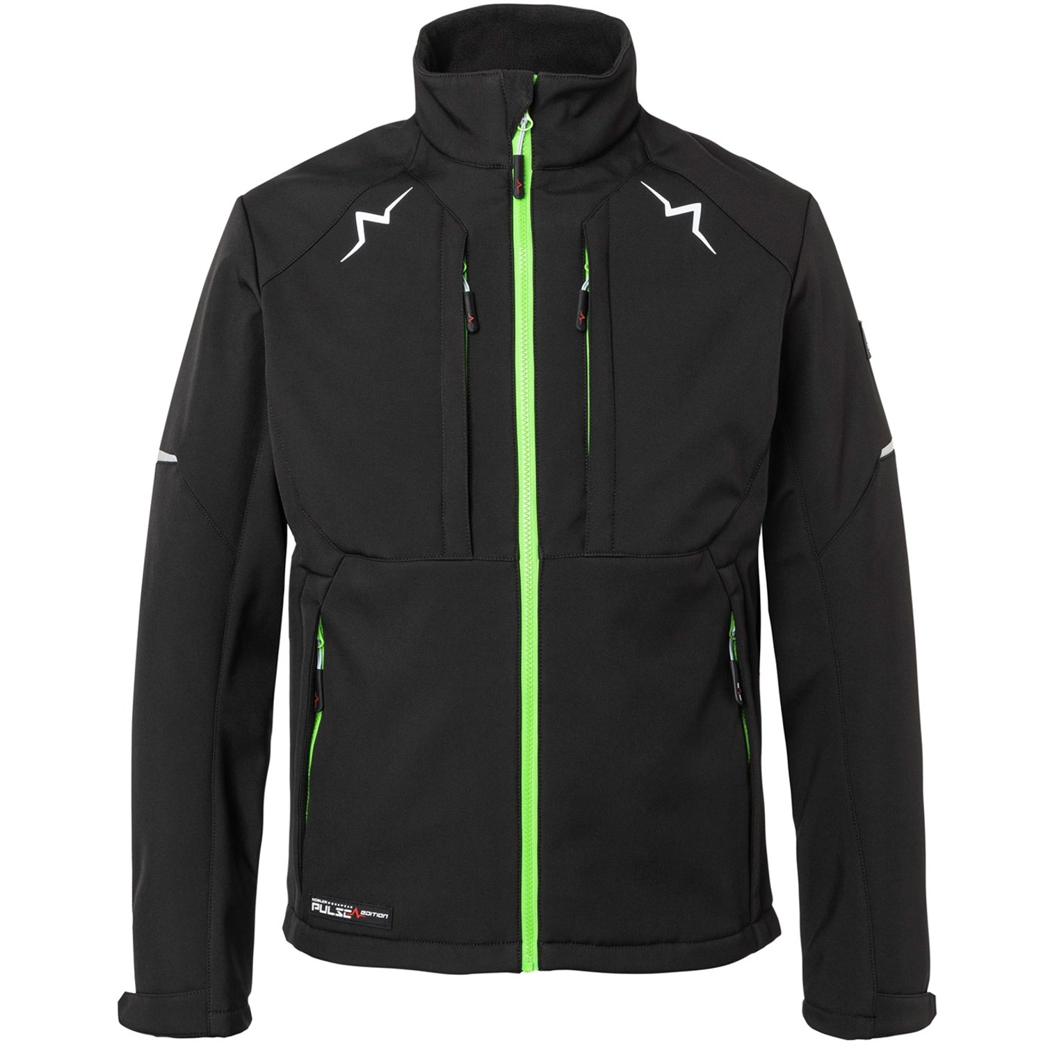 Kübler Pulse Softshelljacke Herren Schwarz/Neongrün Gr. L von Kübler Pulse