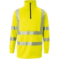 Kübler REFLECTIQ Zip-Sweater PSA 2 warngelb XL Kübler REFLECTIQ Zip-Sweater PSA 2 warngelb XL von Kübler Workwear