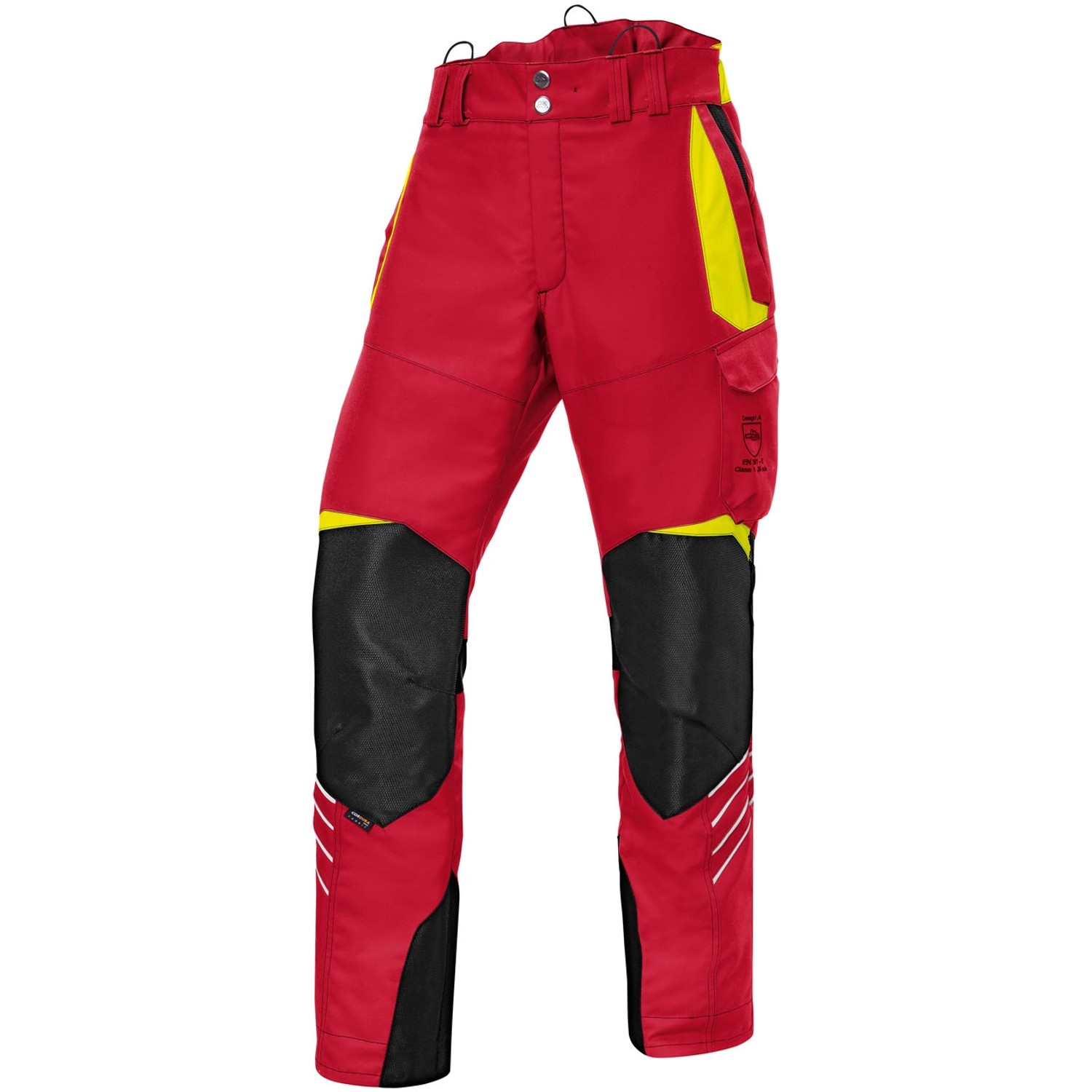 Kübler Workwear Schnittschutzhose Forest PSA 3 Rot/Warngelb Gr. L von Kübler Workwear