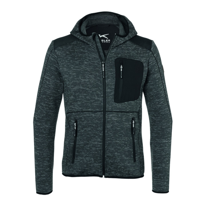 Kübler Workwear Strickjacke Jacke Sweatjacke Anthrazit Schwarz Kapuze Größe L B-Ware von Kübler Workwear
