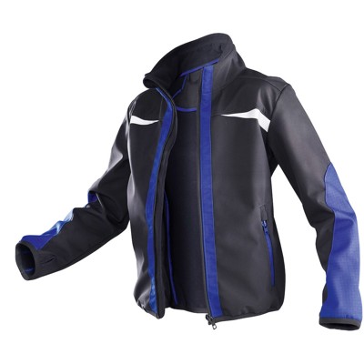 KIDZ Kinder-Softshell Jacke 1341 7323, schwarz/kbl.blau, Größe 146-152 KIDZ Kinder-Softshell Jacke 1341 7323, schwarz/kbl.blau, Größe 146-152 von Kübler