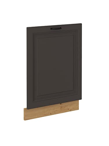 Frontblende für vollintegrierten Geschirrspüler 60 cm Stilo Grau + Eiche Artisan von Kuechen-preisbombe