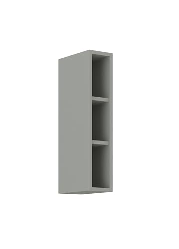 Hängeschrank Regal 15 cm Bianca Grey Rose - Grau Küchenzeile Küchenblock von Kuechen-preisbombe