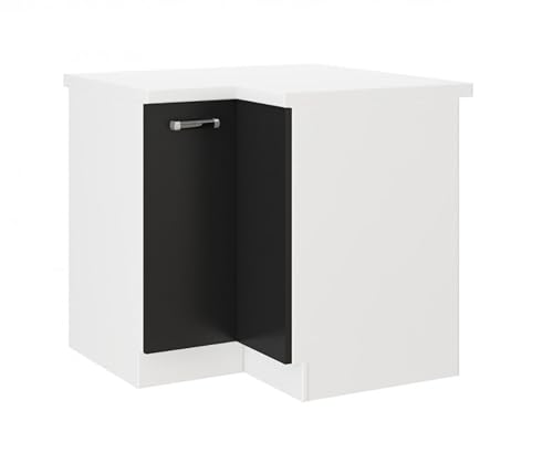 Küchen Eckunterschrank 89x89 cm für das Modell,Omega 240 Schwarz + Weiss' von Kuechen-preisbombe