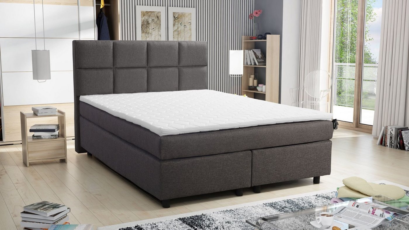 Küchen-Preisbombe Boxspringbett 140x200 Hotelbett Bonellfederkern Bett Topper Paxos 2 Tablet Grau Küchen-Preisbombe Boxspringbett 140x200 Hotelbett Bonellfederkern Bett Topper Paxos 2 Tablet Grau von Küchen-Preisbombe