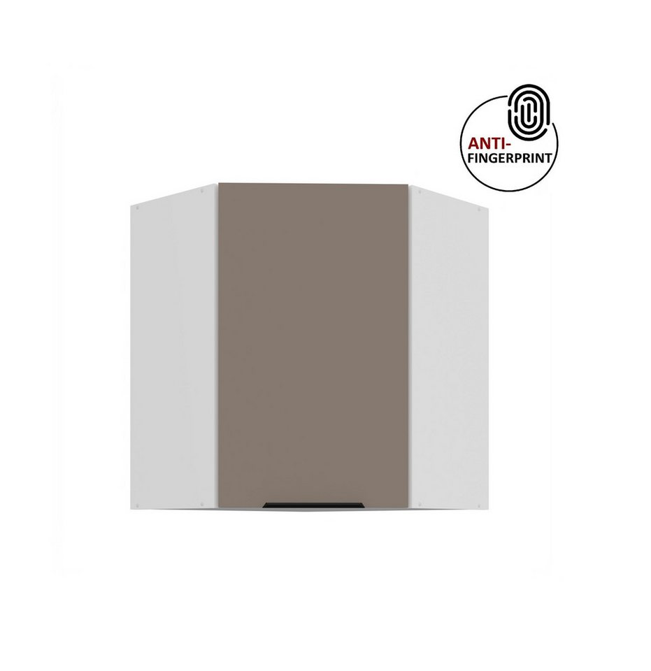 Küchen-Preisbombe Eckhängeschrank 60x60 cm Küche ARIA Sandgrau ultra matt Anti Fingerprint Küchenzeile von Küchen-Preisbombe