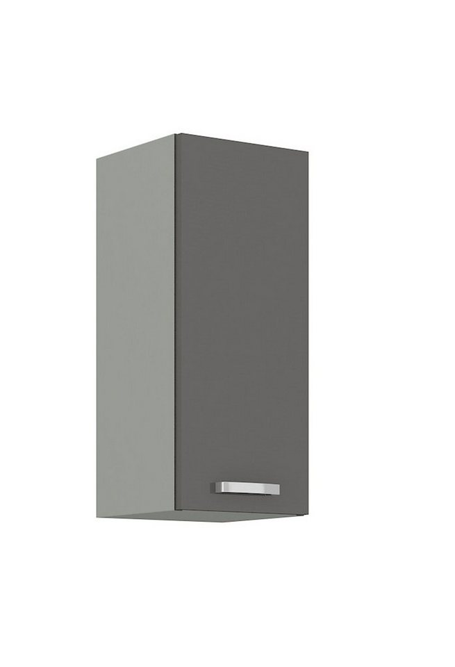 Küchen-Preisbombe Hängeschrank 30 cm Küche Bianca Grey Grau Hochglanz Küchenzeile Küchenblock von Küchen-Preisbombe