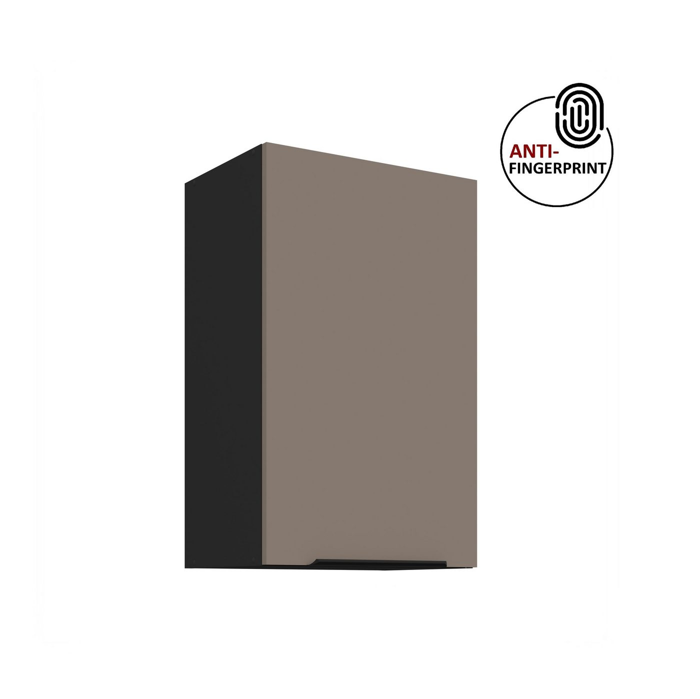 Küchen-Preisbombe Hängeschrank 45 cm Küche ARIA Sandgrau Küchenzeile Küchenblock Anti Fingerprint von Küchen-Preisbombe