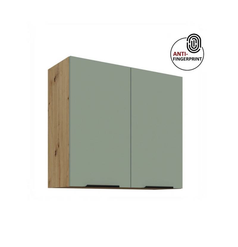 Küchen-Preisbombe Hängeschrank 80 cm Küche ARIA Aquamarin Küchenzeile Küchenblock Anti Fingerprint von Küchen-Preisbombe