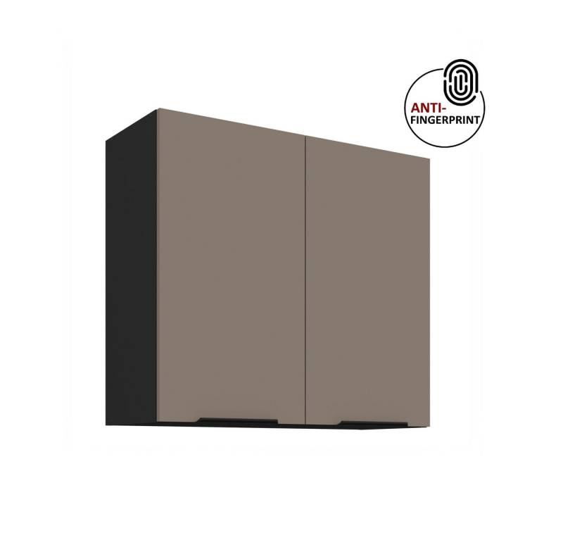 Küchen-Preisbombe Hängeschrank 80 cm Küche ARIA Sandgrau Küchenzeile Küchenblock Anti Fingerprint von Küchen-Preisbombe