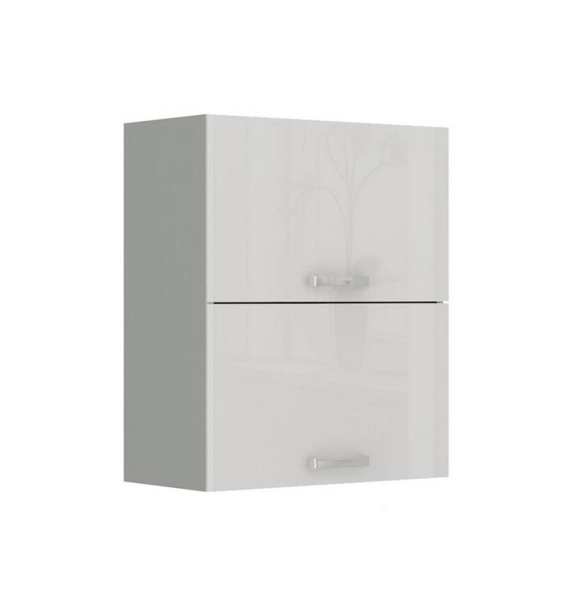 Küchen-Preisbombe Hängeschrank 60 cm Küche Bianca Weiß Hochglanz + Grau Küchenzeile Küchenblock von Küchen-Preisbombe