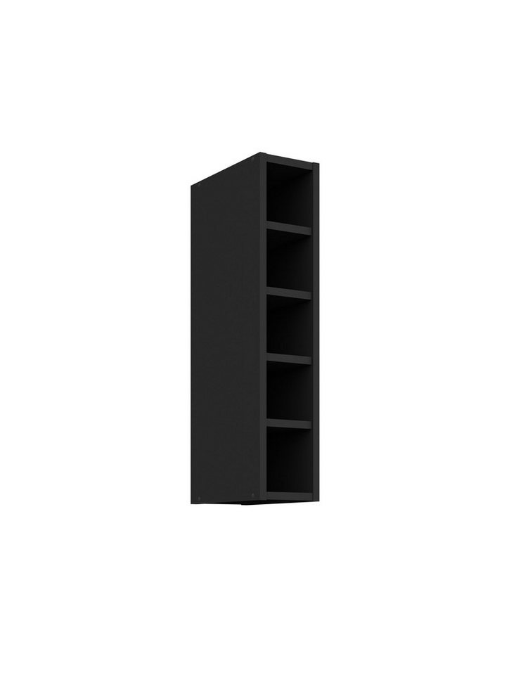 Küchen-Preisbombe Hängeschrank Regal 15 cm Schwarz Küche Küchenzeile Küchenblock SIENA MONZA ARONA von Küchen-Preisbombe