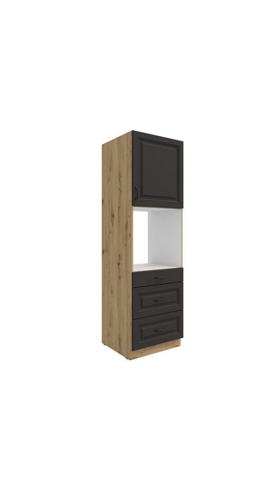 Küchen-Preisbombe Hochschrank 60 cm Küche Stilo Grau Küchenzeile Küchenblock Landhaus Backofen von Küchen-Preisbombe