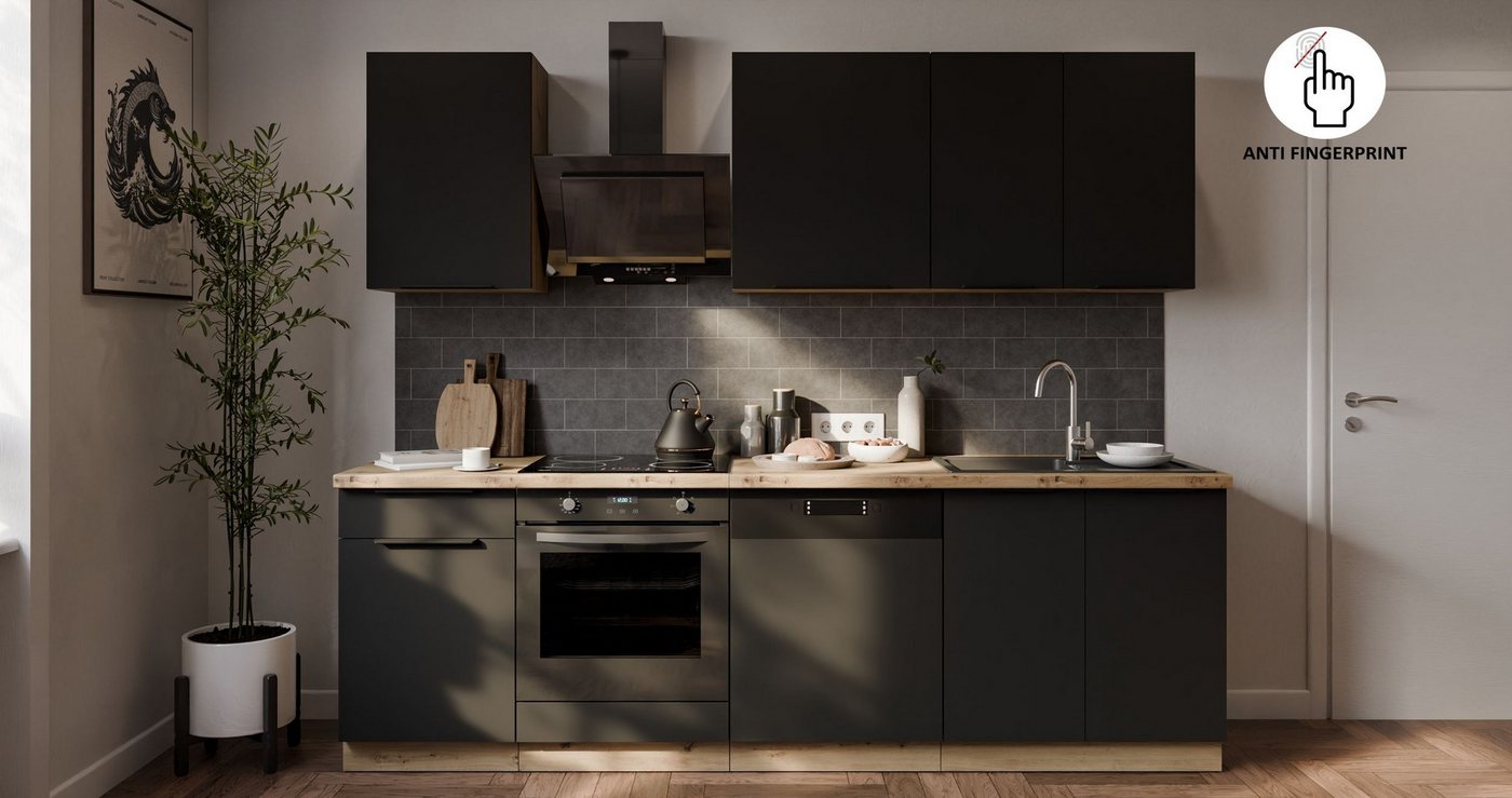 Küchen-Preisbombe Küchenzeile ARIA K-AR Basic 250 cm Anti Fingerprint Küchenblock Küche Einbauküche Küchen-Preisbombe Küchenzeile ARIA K-AR Basic 250 cm Anti Fingerprint Küchenblock Küche Einbauküche von Küchen-Preisbombe