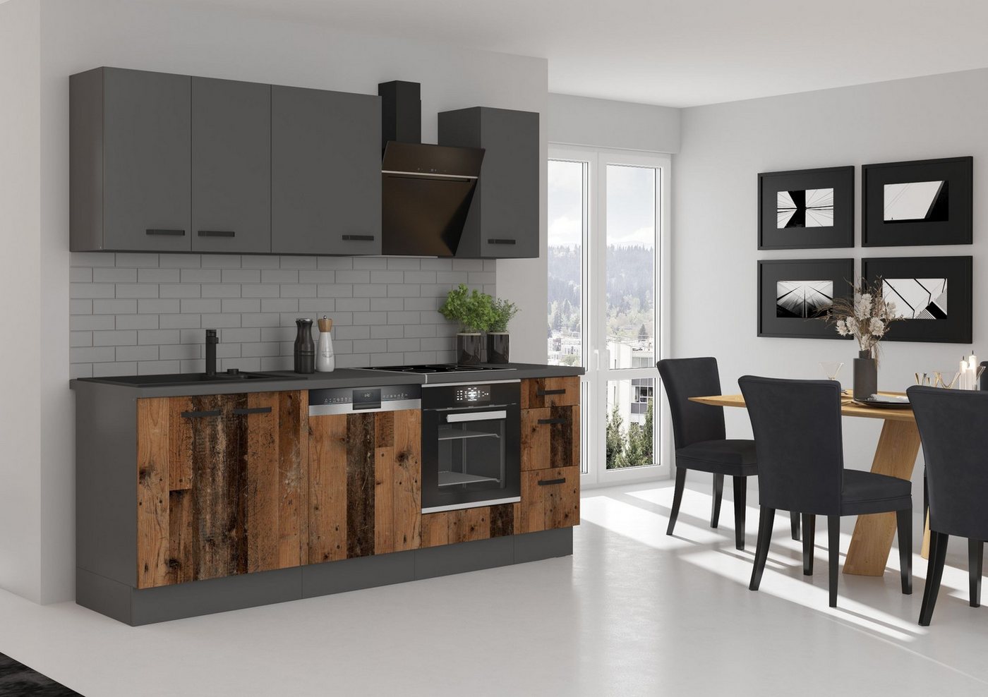 Küchen-Preisbombe Küchenzeile OLD STYLE + NESSA Basic 240 Küchenzeile Küchenblock Old Wood Optik Küchen-Preisbombe Küchenzeile OLD STYLE + NESSA Basic 240 Küchenzeile Küchenblock Old Wood Optik von Küchen-Preisbombe