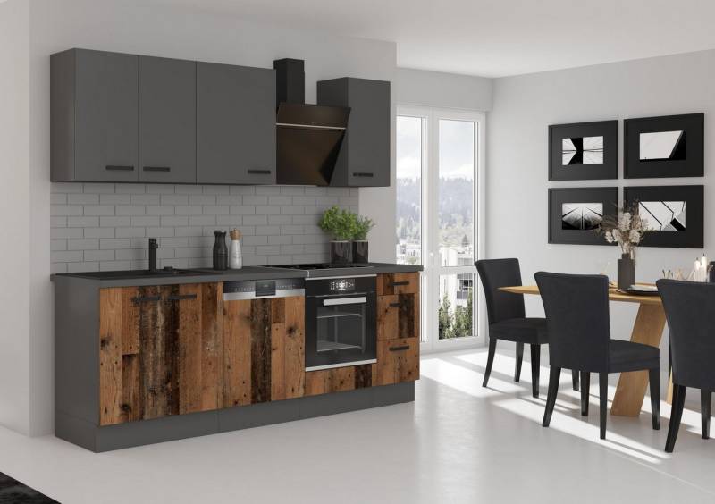 Küchen-Preisbombe Küchenzeile OLD STYLE + NESSA Basic 240 Küchenzeile Küchenblock Old Wood Optik Küchen-Preisbombe Küchenzeile OLD STYLE + NESSA Basic 240 Küchenzeile Küchenblock Old Wood Optik von Küchen-Preisbombe