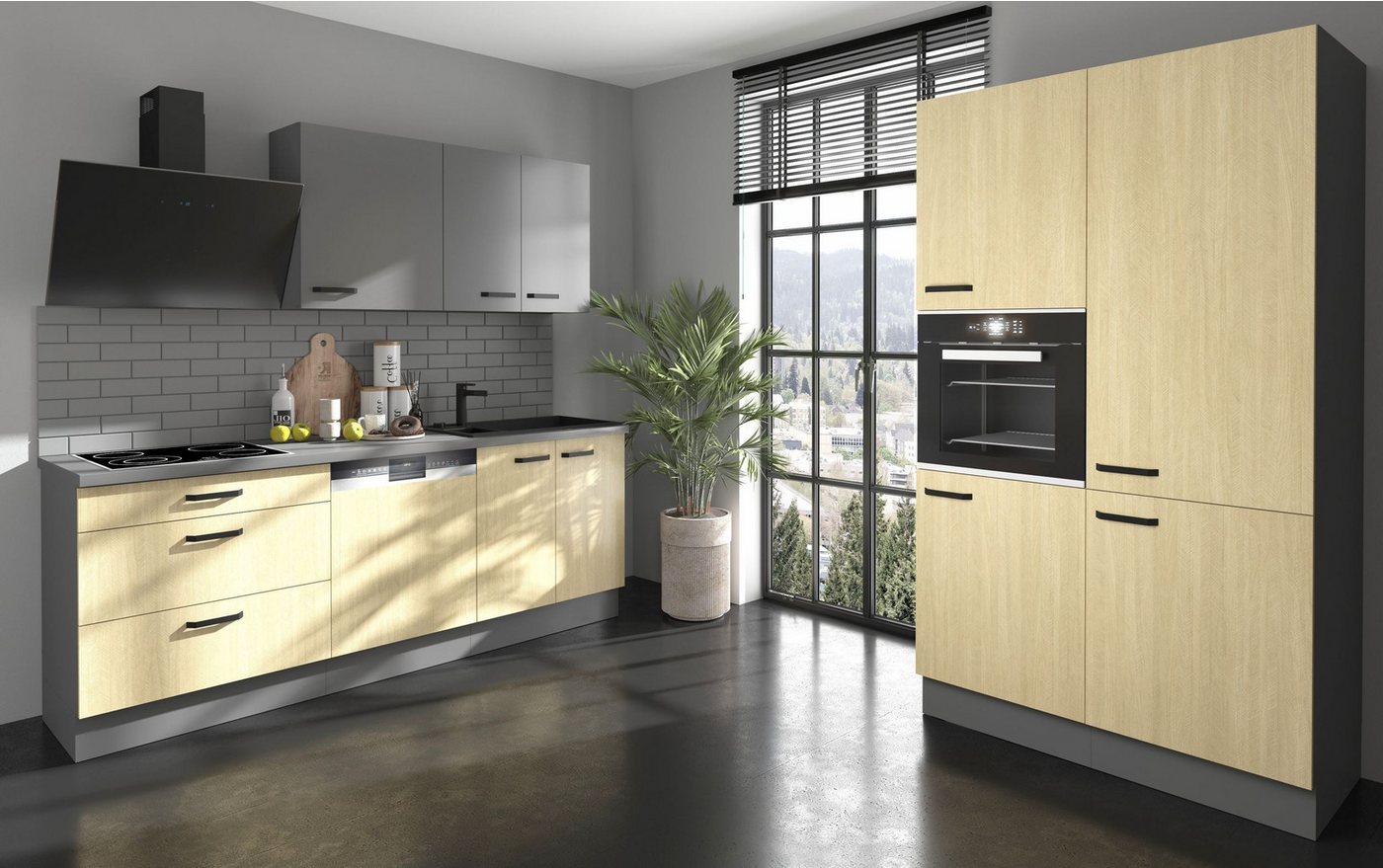 Küchen-Preisbombe Küchenzeile SCANDI + NESSA 220 + 120cm Küchenzeile Küchenblock Fischgrät Optik Küchen-Preisbombe Küchenzeile SCANDI + NESSA 220 + 120cm Küchenzeile Küchenblock Fischgrät Optik von Küchen-Preisbombe