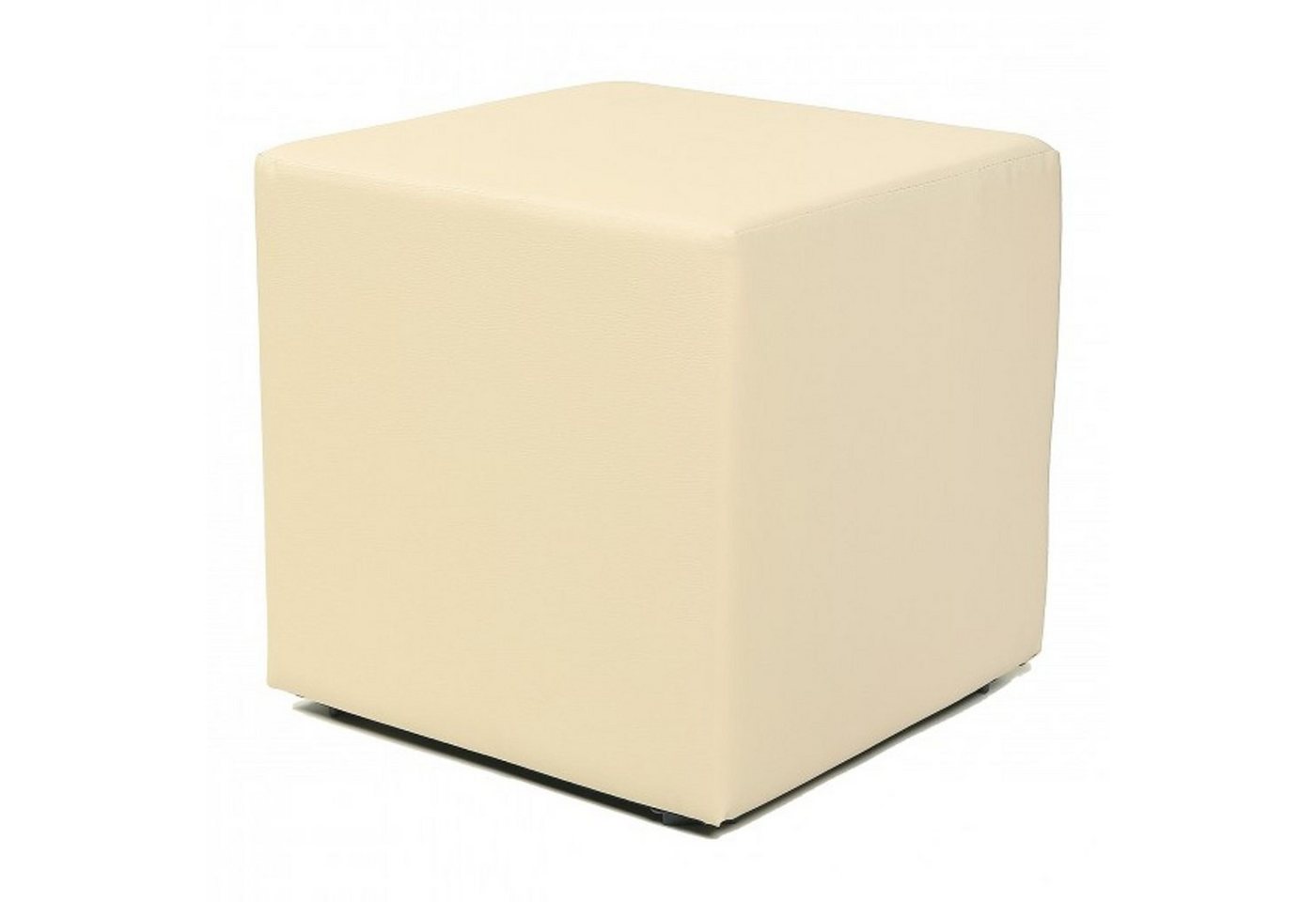 Küchen-Preisbombe Polsterbank Design Sitzwürfel Kubus Hocker Kunstleder modern 45x45x45 cm beige von Küchen-Preisbombe