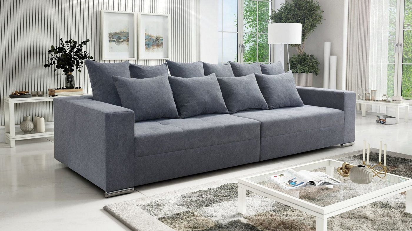 Küchen-Preisbombe Sofa Modernes Big Sofa Wohnlandschaft Sofa Couch Jumbo 3 - hellgrau, Sofa von Küchen-Preisbombe