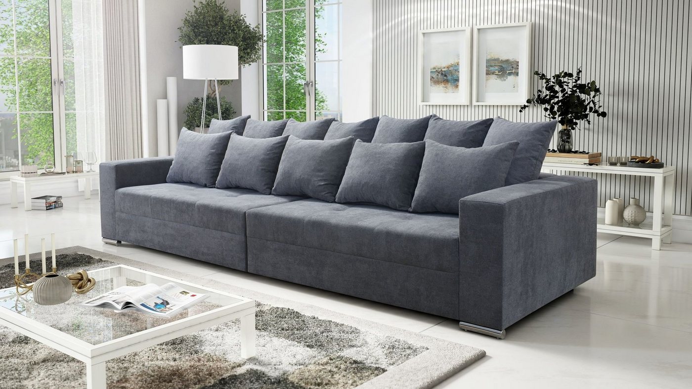 Küchen-Preisbombe Sofa Modernes Big Sofa Wohnlandschaft Sofa Couch Jumbo XXL 3 - hellgrau, Sofa von Küchen-Preisbombe