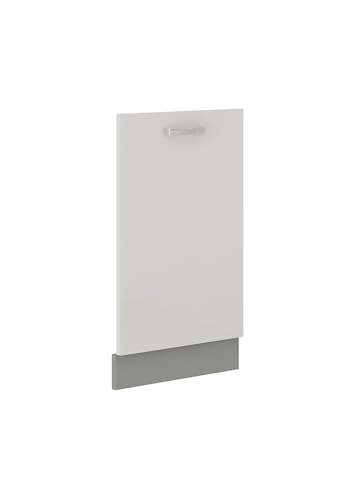 Kuechen-preisbombe Frontblende Geschirrspüler vollintegriert 45 cm Weiß Hochglanz Küche Bianca Grey von Kuechen-preisbombe