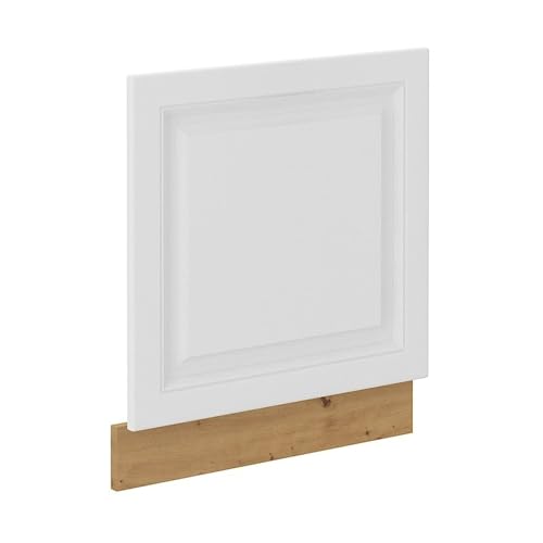 Frontblende für integrierten Geschirrspüler 60 cm Stilo Weiß + Eiche Artisan von Kuechen-preisbombe