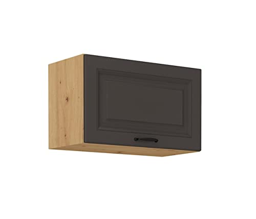 Hängeschrank 60 cm Stilo Grau + Eiche Artisan Küchenzeile Küchenblock Küche von Kuechen-preisbombe