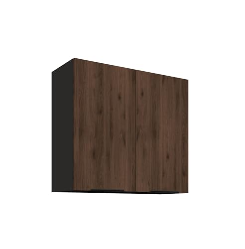 Küchen Hängeschrank 80 cm Küche Monza Okapi Nußbaum Küchenzeile Küchenblock von Kuechen-preisbombe