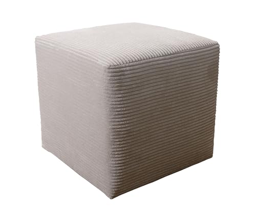 Kuechen-preisbombe Kubus I Sitzwürfel Hocker Sitzhocker 45x45x45 cm Cordstoff beige von Kuechen-preisbombe