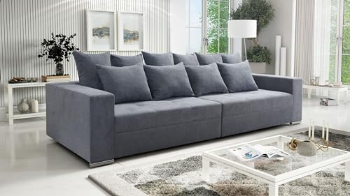 Kuechen-preisbombe Modernes Big Sofa Wohnlandschaft Sofa Couch Jumbo 3 - hellgrau von Kuechen-preisbombe