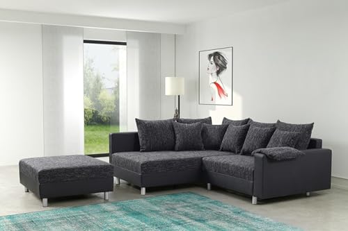 Kuechen-preisbombe Modernes Sofa Couch Ecksofa Eckcouch in schwarz Eckcouch mit Hocker - Minsk L Kuechen-preisbombe Modernes Sofa Couch Ecksofa Eckcouch in schwarz Eckcouch mit Hocker - Minsk L von Kuechen-preisbombe