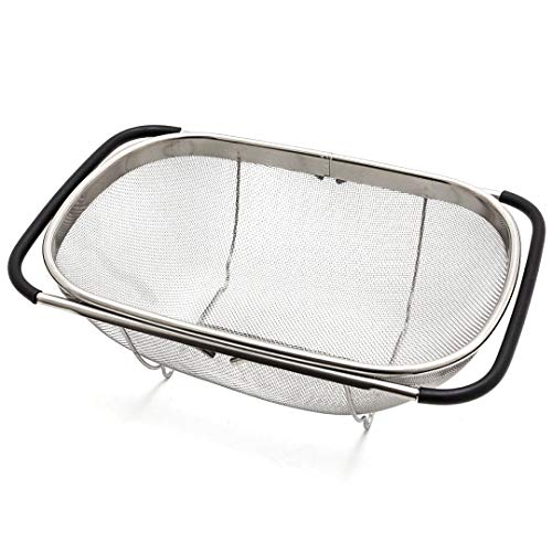 Edelstahl Sieb für Spüle Abtropfsieb ausziehbar bis 55 cm Seiher Spülensieb Spülsieb Edelstahl Sieb für Spüle Abtropfsieb ausziehbar bis 55 cm Seiher Spülensieb Spülsieb von KüchenMIX