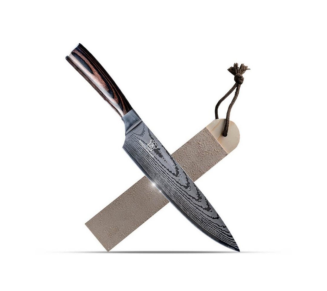 Küchenkompane Messerschärfer Abziehleder für Küchenmesser - Handgefertigt aus Rindsleder von Küchenkompane
