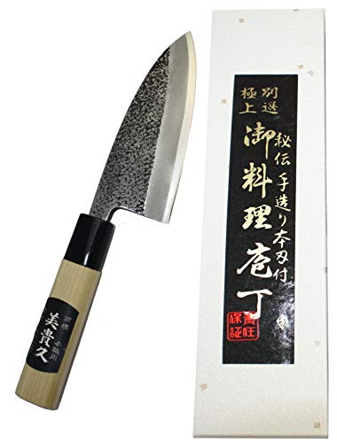 Küchenmesser Deba Japanisches Handgeschmiedet Klinge gehämmert 9 cm - Japan Messer Debamesser von Küchenmesser