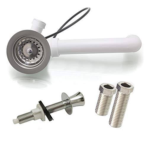 Spülenablauf 3 1/2" Siebkorbventil Ø 114 mm Ablaufgarnitur EXV35-R-50-0-0 mit Zugexcenter Metall verchromt von küchenmix
