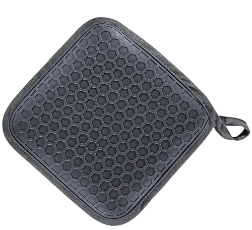 KÜCHENPROFI Topflappen Joy, 2er-Set, Hitzeschutz bis 250 °C, Silikon, hitzeisolierend, mit praktischer Aufhängelasche, 19,5 x 19,5 cm, schwarz, widerstandsfähig gegen hohe Temperaturen KÜCHENPROFI Topflappen Joy, 2er-Set, Hitzeschutz bis 250 °C, Silikon, hitzeisolierend, mit praktischer Aufhängelasche, 19,5 x 19,5 cm, schwarz, widerstandsfähig gegen hohe Temperaturen von Küchenprofi
